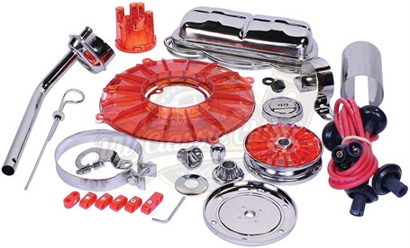 Chrome Deluxe Complete Engine Set - Red