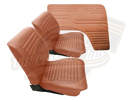 Imitation Leather Seat Upholstery Black Set (1300-1302-1303)