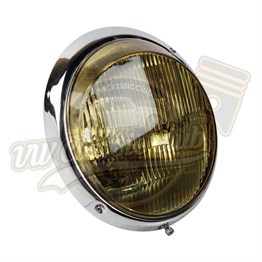 Headlamp, Yellow Glass, With E-mark (Porche 911-912-930)