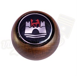 Wooden Gear Shift Knob With Logo (1100-1200-1300-1302-1303-T1-T2-Karmann-Variant)