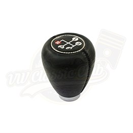 Gear Shift Knob, Triple Threaded With 7, 10 and 12 mm, Black Vinyl